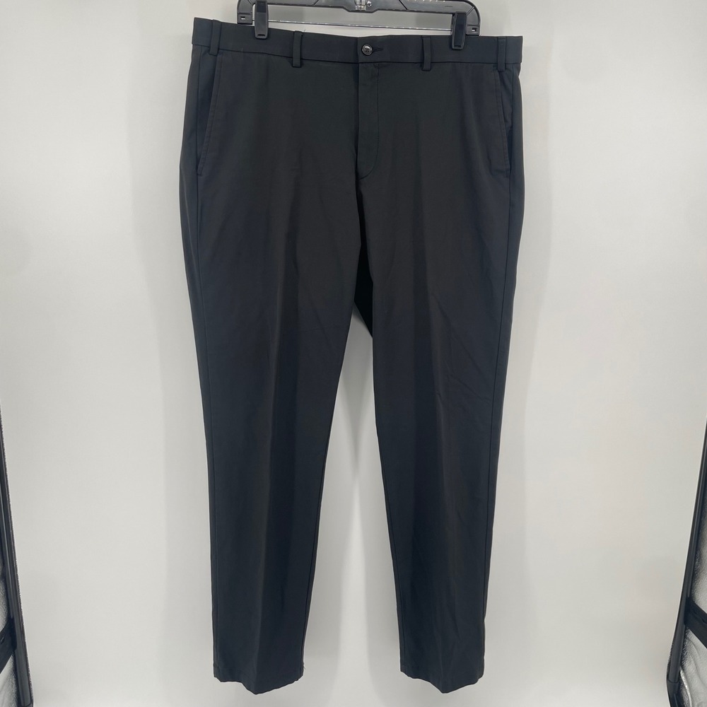 Lauren Ralph Lauren Dress Pants Mens 38x32 Black Cotton Blend Stretch Trousers